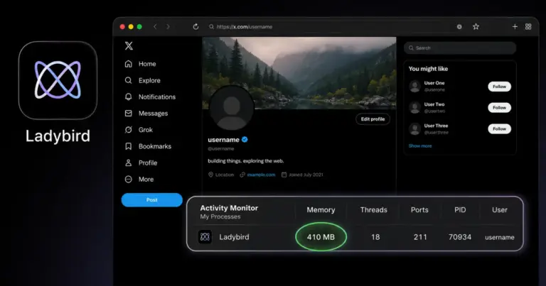 Ladybird browser cuts memory usage by nearly 80% ahead of alpha release