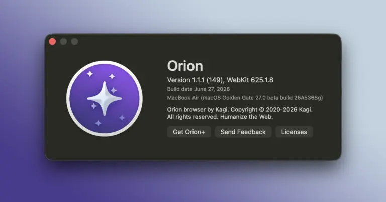 After big 1.1 update, Orion Browser 1.1.1 tackles bugs affecting extensions and bookmarks