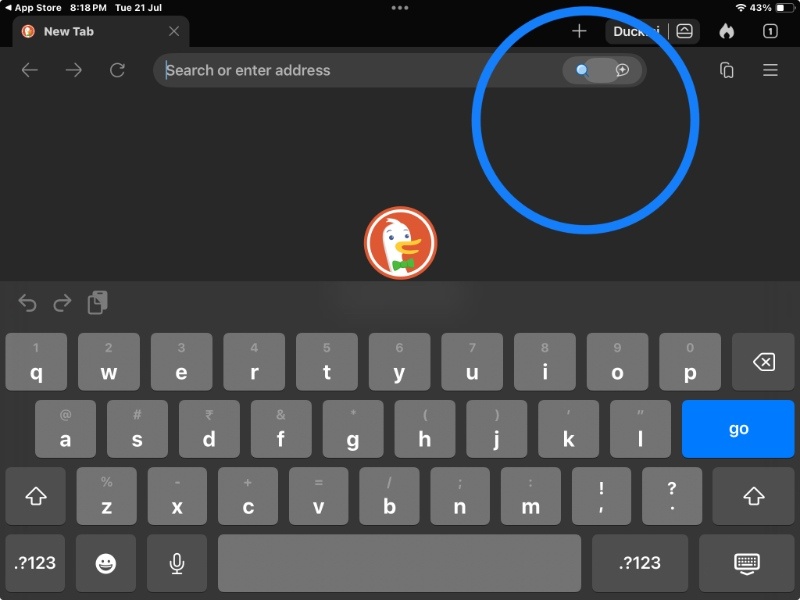 AI toggle switch.