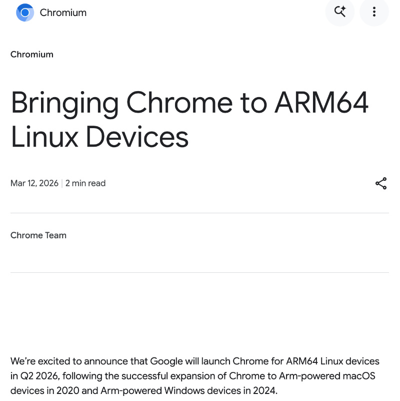 ARM64 Linux.