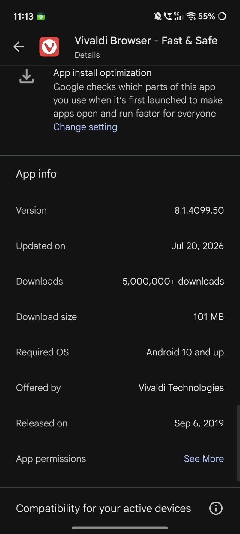 Android update.