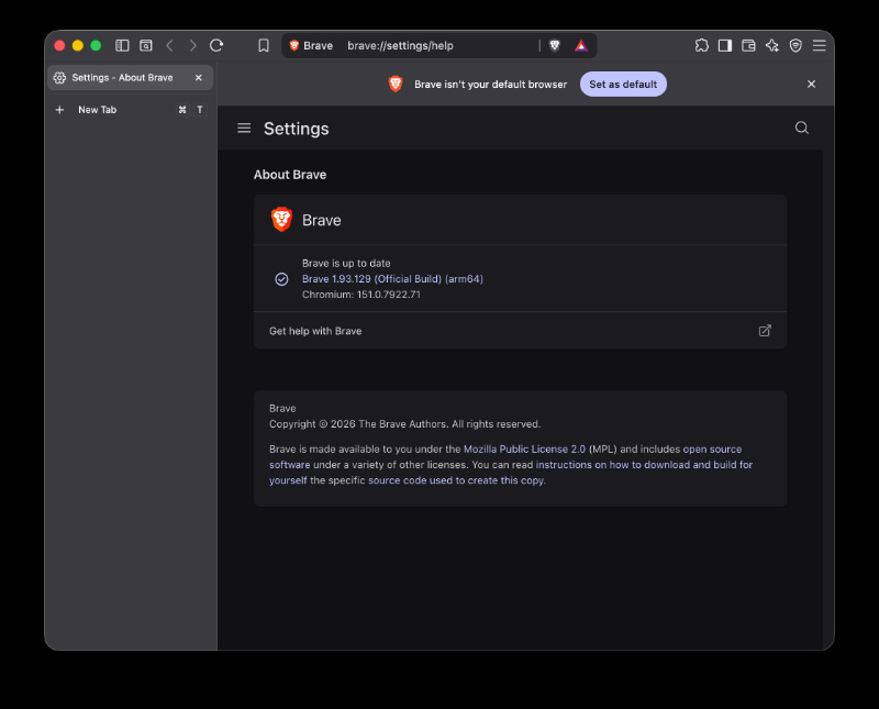 Brave latest version.