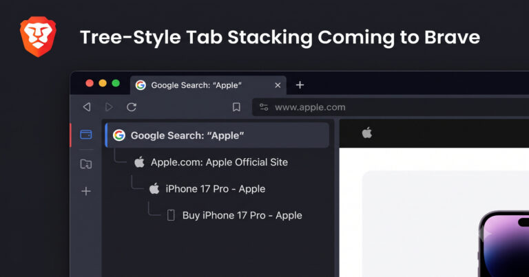 Brave employee confirms tree-style tab stacking feature is coming soon