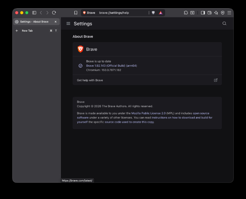 macOS Brave update.