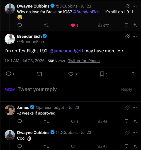 Brave iOS update.