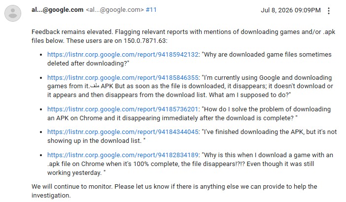 Chrome-150-for-Android-downloads-disappearing