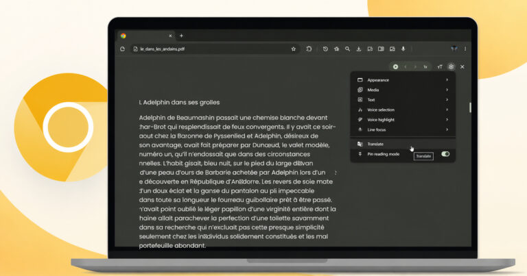 The “Translate” option in Chrome’s Reading Mode is now functional in Canary