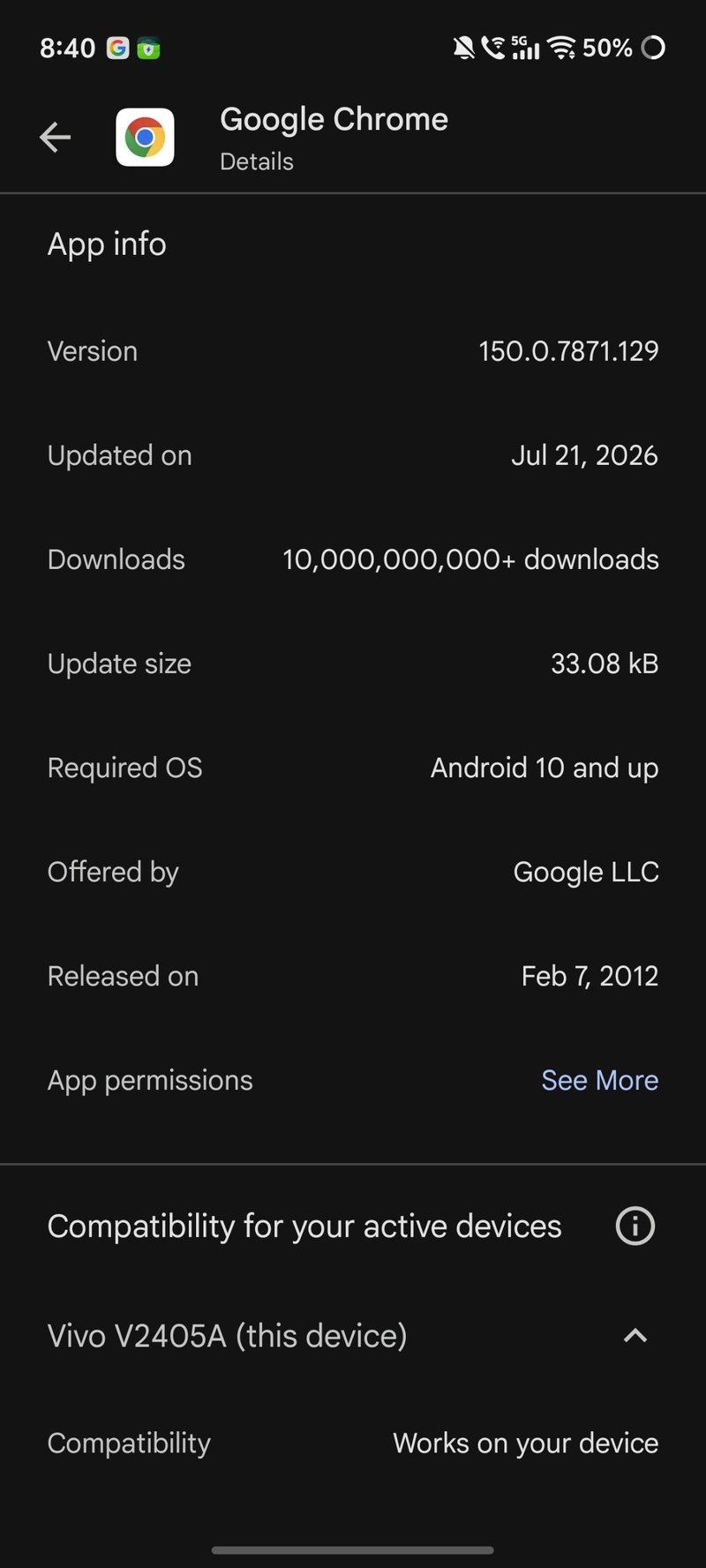 Chrome Play Store.
