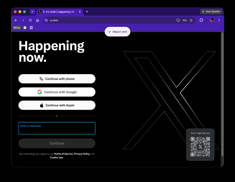 Confirmation screenshot.
