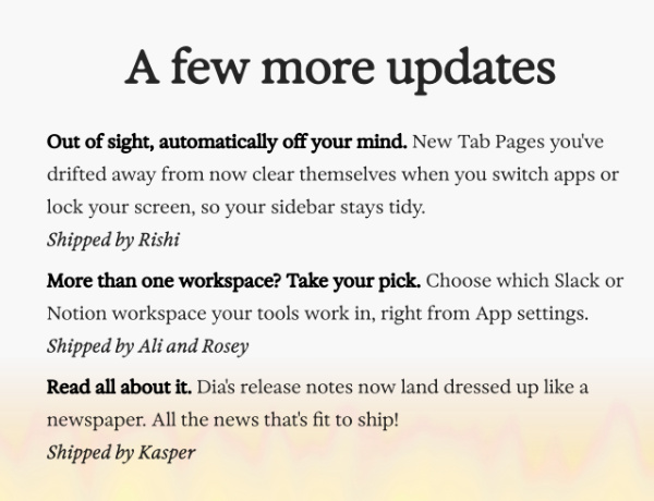 Dia changelog.