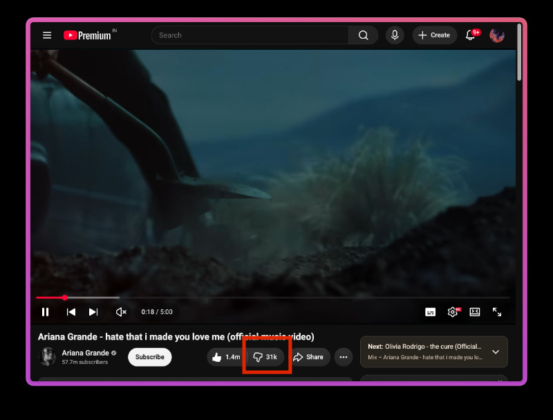Dislike counter.