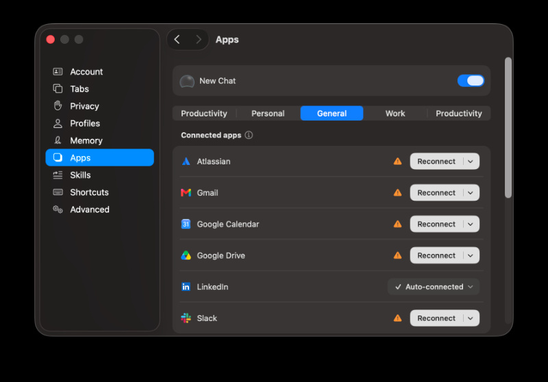 Enable Apps option from Settings.
