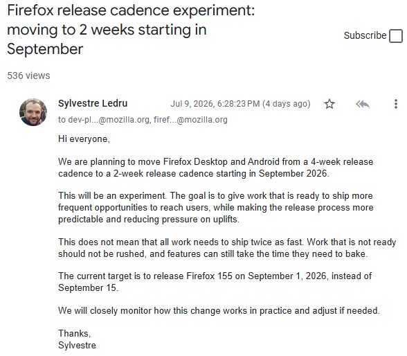 Firefox-release-cadence