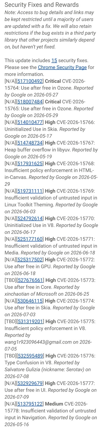 Google-Chrome-150-update-with-15-security-fixes