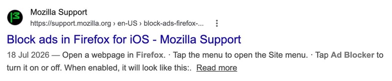 Search result.
