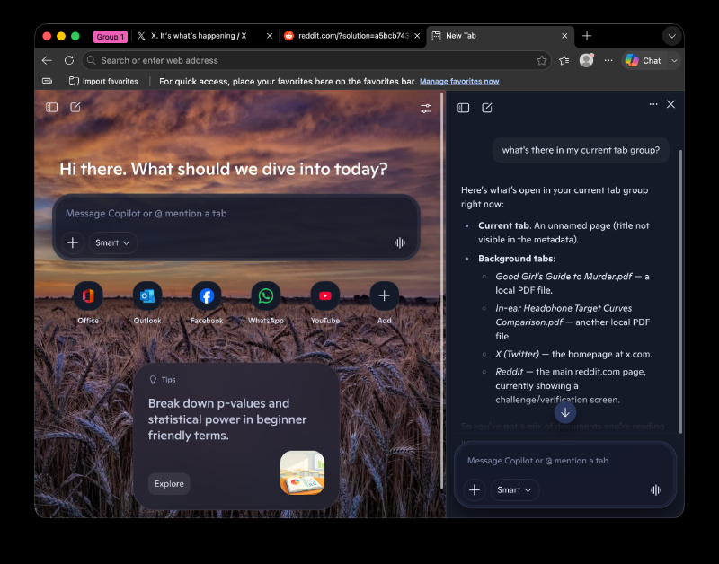 Microsoft Edge feature.