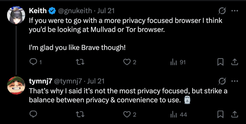 Response from Brave PM.