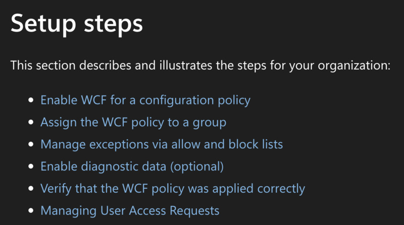 Setup steps Copilot.