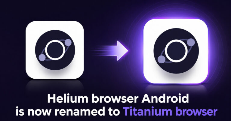 Helium Browser is now called Titanium Browser on Android