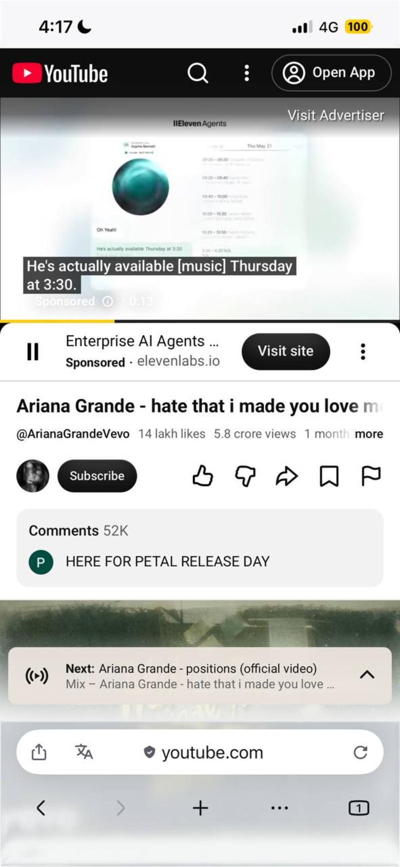 YouTube ad blocker.