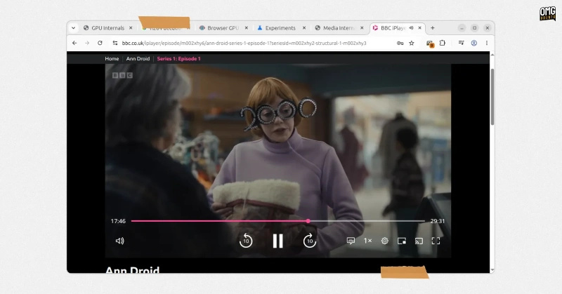 YouTube playing Chrome.