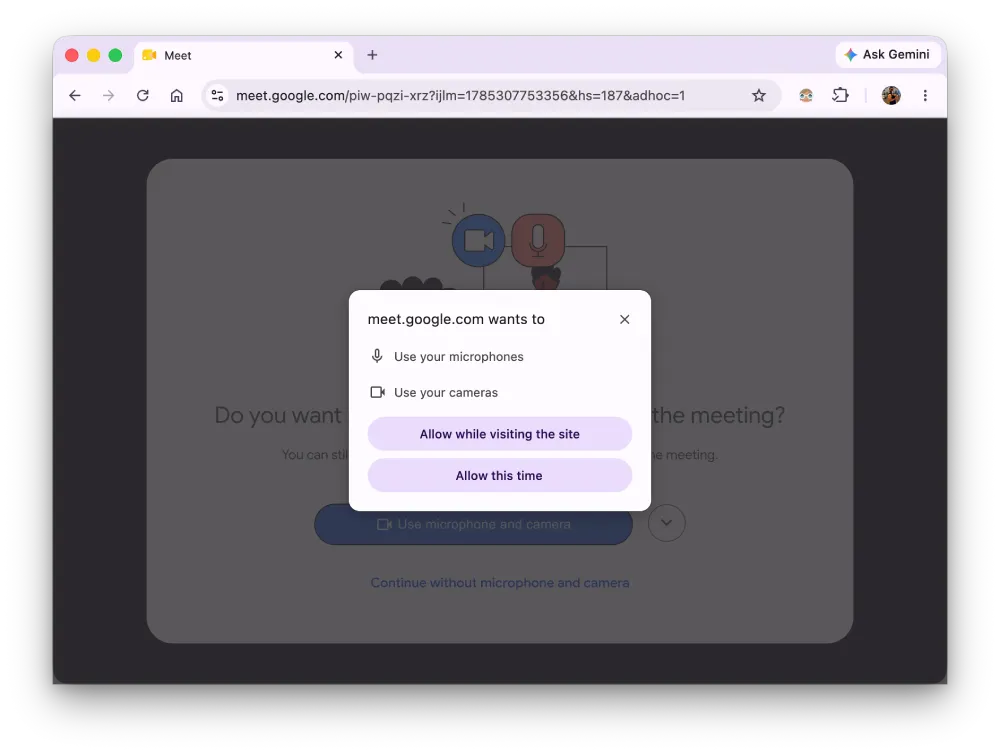 chrome-google-meet-camera-mic-access-popup