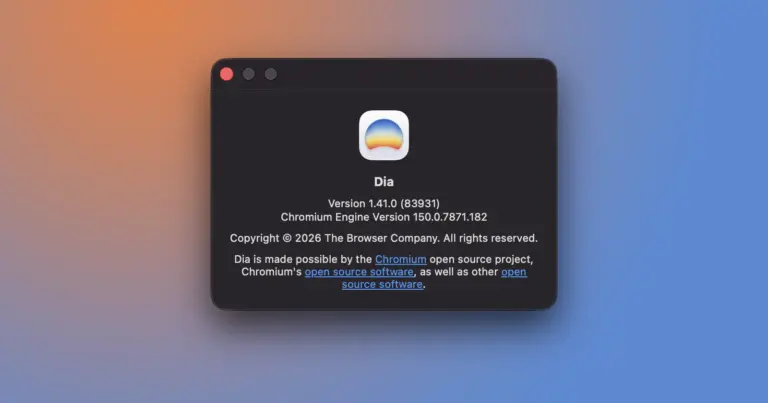 Dia browser picks up another minor update, still no Spaces in sight