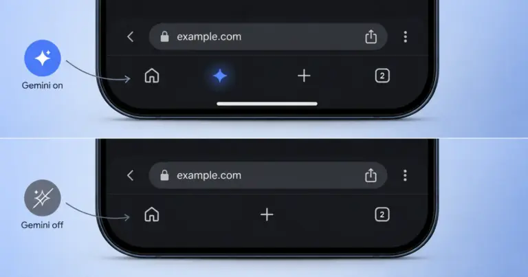 Google Chrome will let you hide the Gemini button from the bottom toolbar