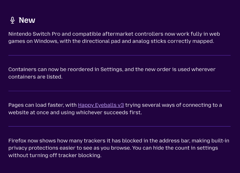 Changelog screenshot.