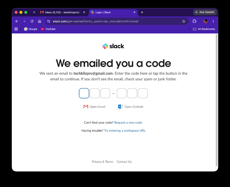 Slack OTP.