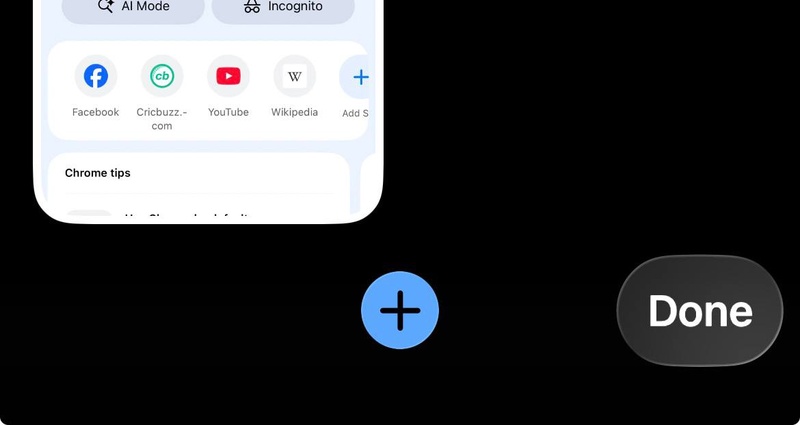 Chrome done button.