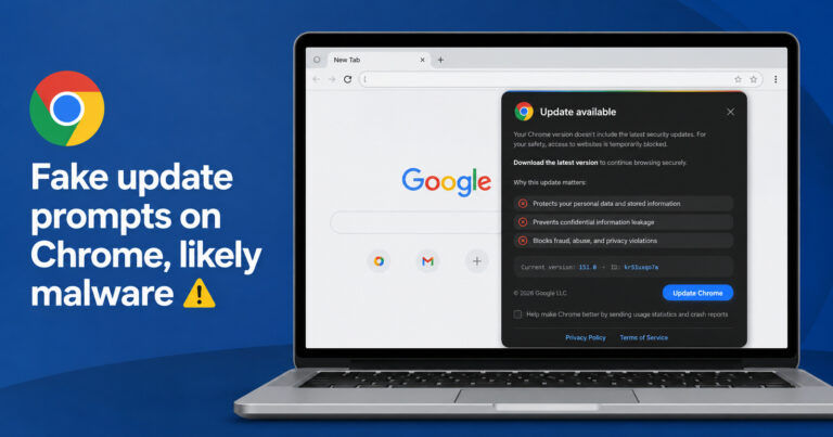 Got a pop-up asking you to update Chrome? Watch out — it could be malware