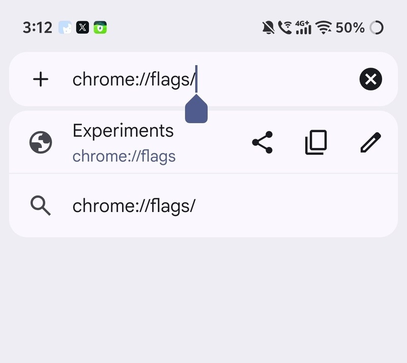 Chrome flags.