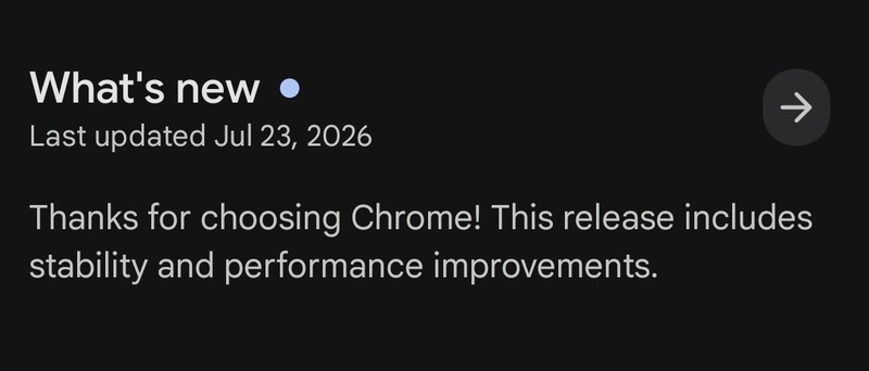 Chrome latest update.
