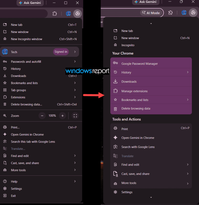 Update Chrome UI.
