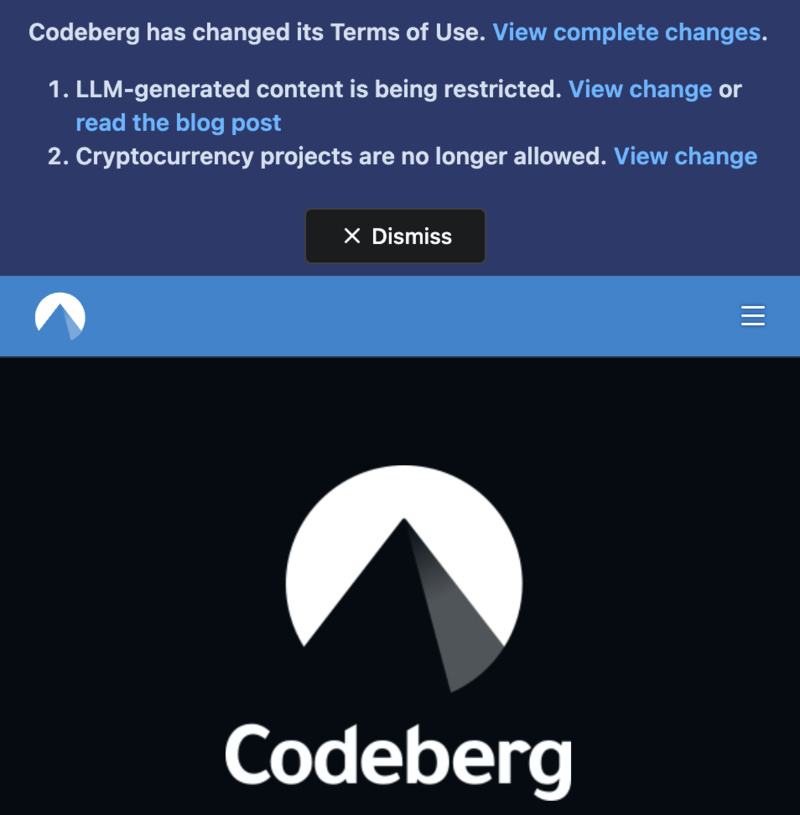 Codeberg website.