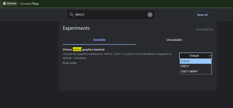 D3D9 unavailable Chrome.