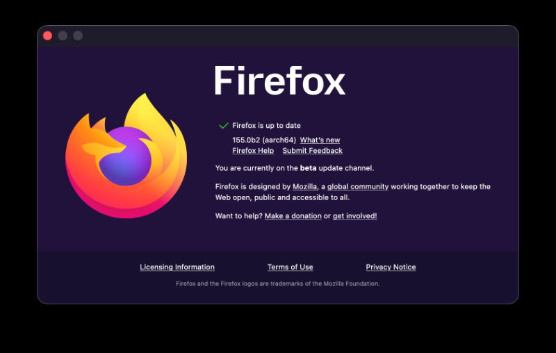 Firefox latest beta.