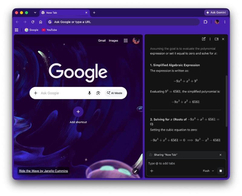 Chrome/Gemini math.