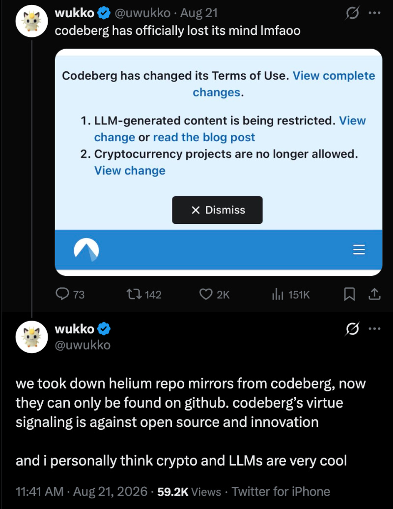 Helium browser post by uwukko.