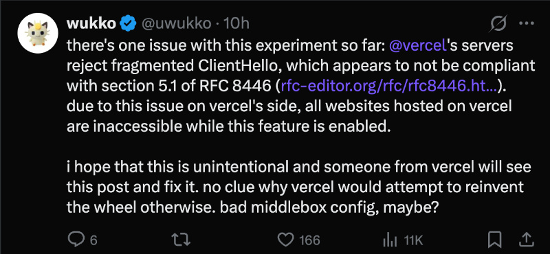 Post screenshot X.