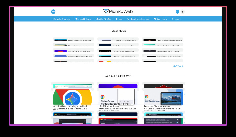 Screenshot page.