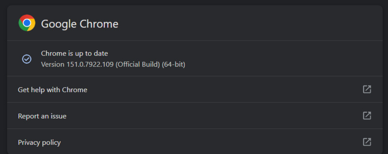 Chrome latest version.