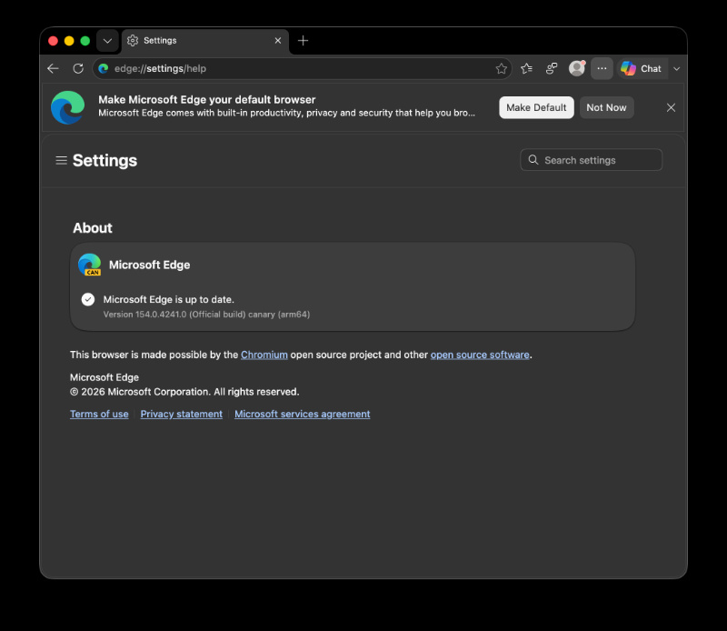 Edge Canary latest.