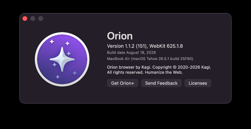 Latest Orion version.