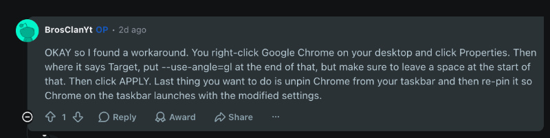 Workaround.