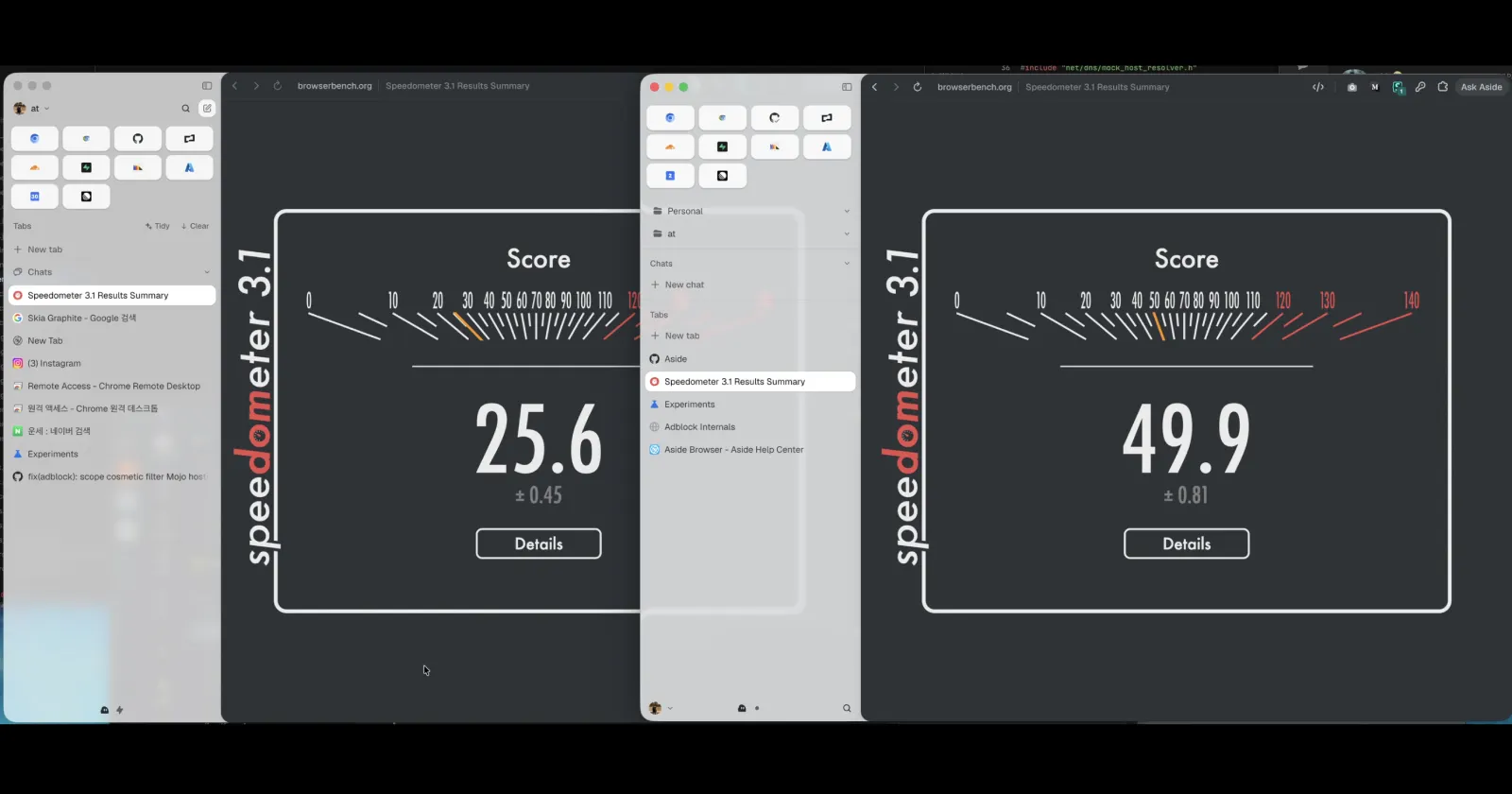 Aside says its upcoming build is nearly 2x faster — and beats Chrome in Speedometer