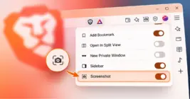 Brave will soon let you pin the screenshot function to the toolbar for quick access