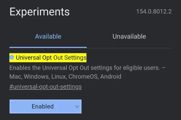 chrome-canary-android-universal-opt-out-flag
