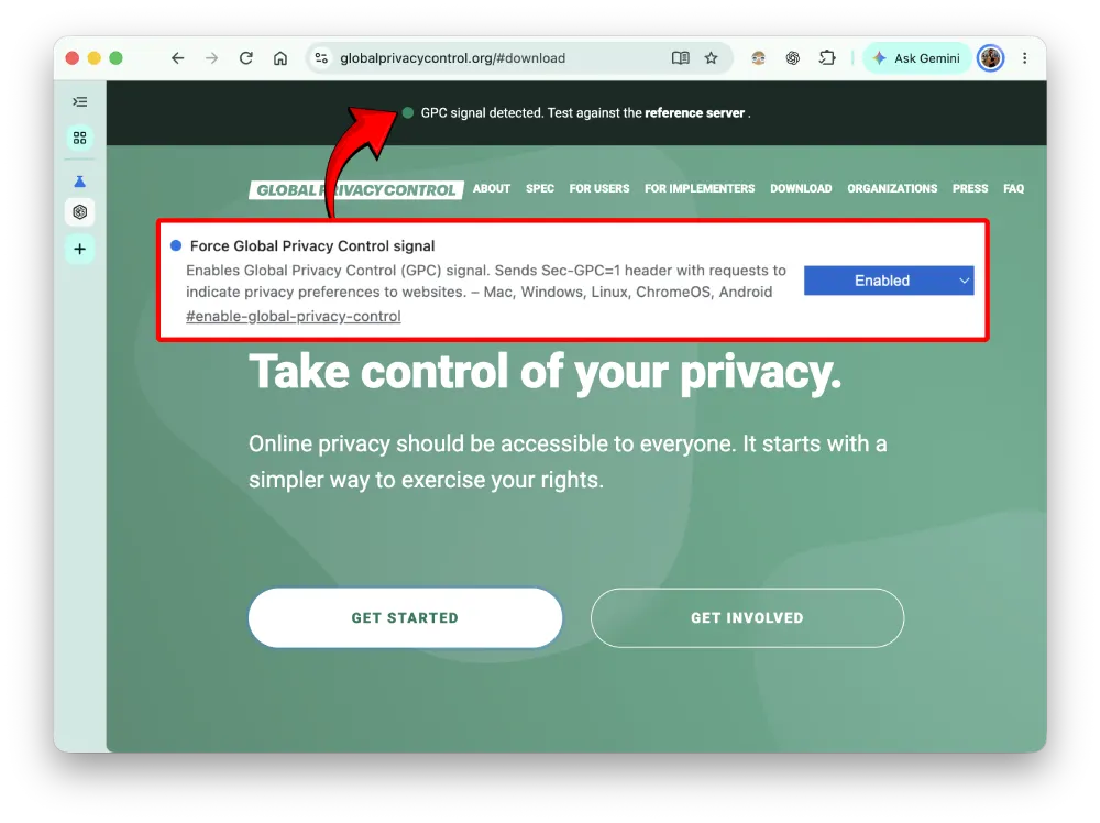 chrome-canary-gpc-flag-on